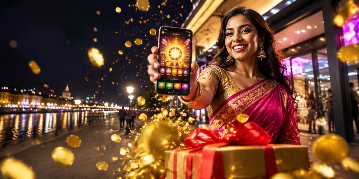 Festive red envelope promotions by riverfront in Ahmedabad